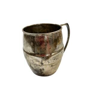 Vintage International Silver Co Silverplate Mug Handmade India 4"